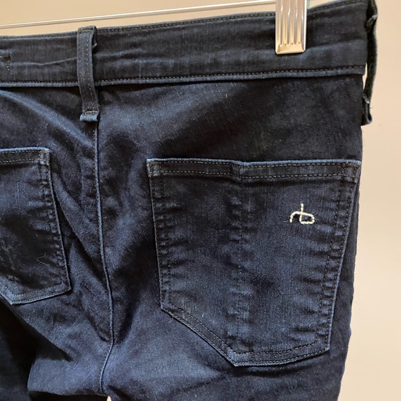 Rag n Bone Leather Paneled Skinny Jeans - Picture 3 of 4